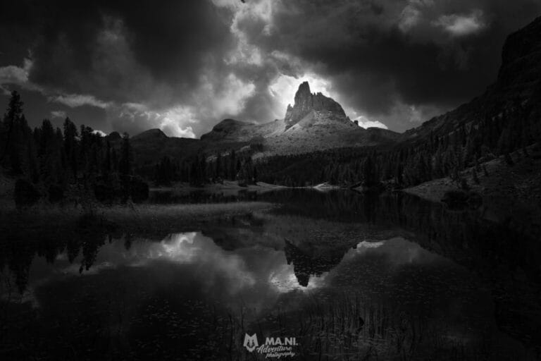 Filippo Macchi, lago Federa e Becco di Mezzodi