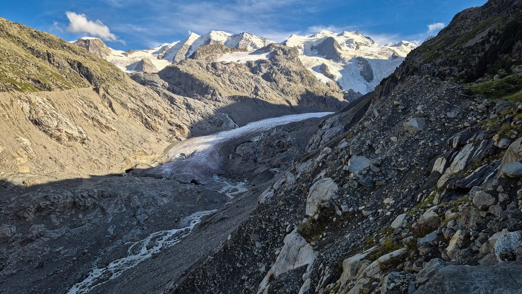 Fianco di una morena glaciale.